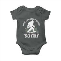 Not All Who Wander Are Lost Bigfoot Looking For Golf Balls Baby Onesie Vintage Golfs Lover Sasquatch Golfing