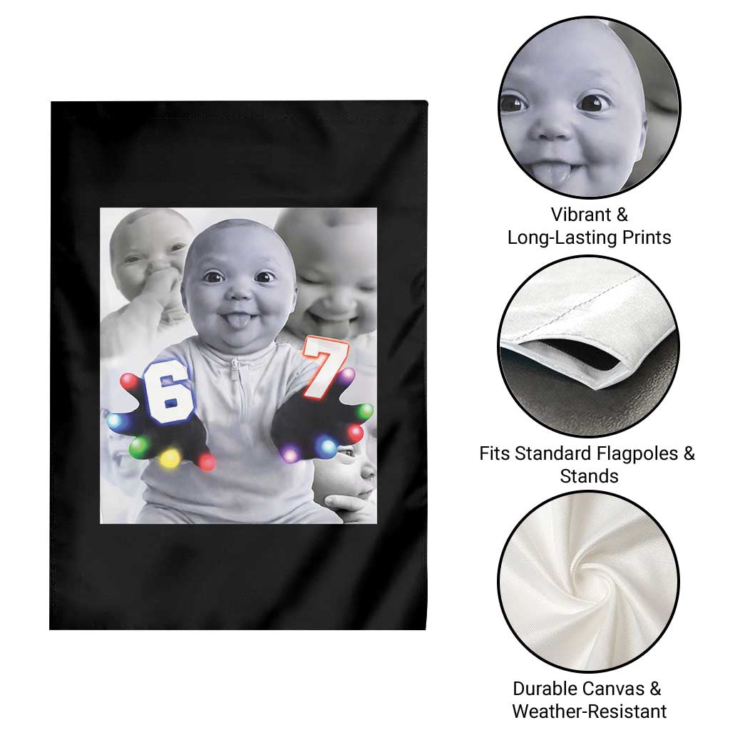 Gloving Niche 67 Ai Baby Meme Garden Flag Six Seven Hand Funny Laughing Baby