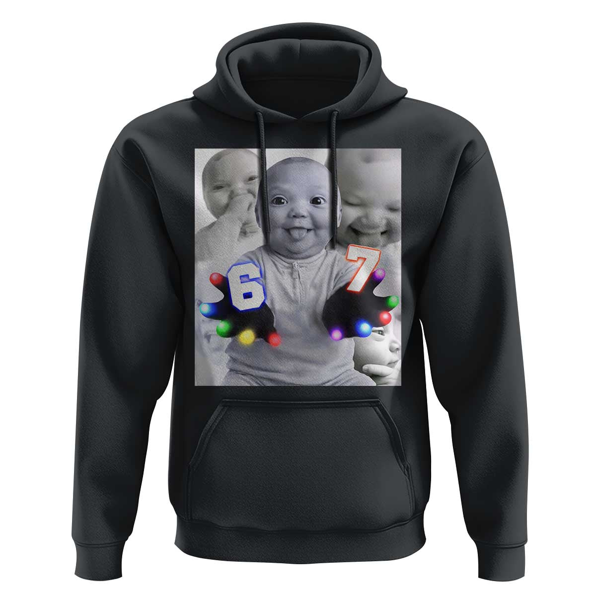 Gloving Niche 67 Ai Baby Meme Hoodie Six Seven Hand Funny Laughing Baby