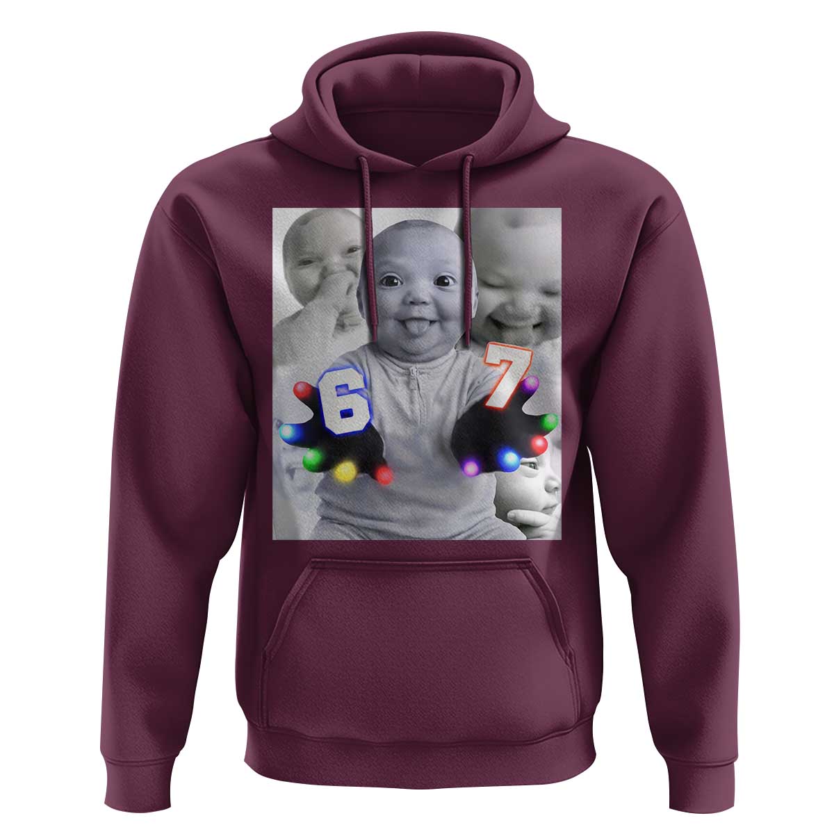 Gloving Niche 67 Ai Baby Meme Hoodie Six Seven Hand Funny Laughing Baby