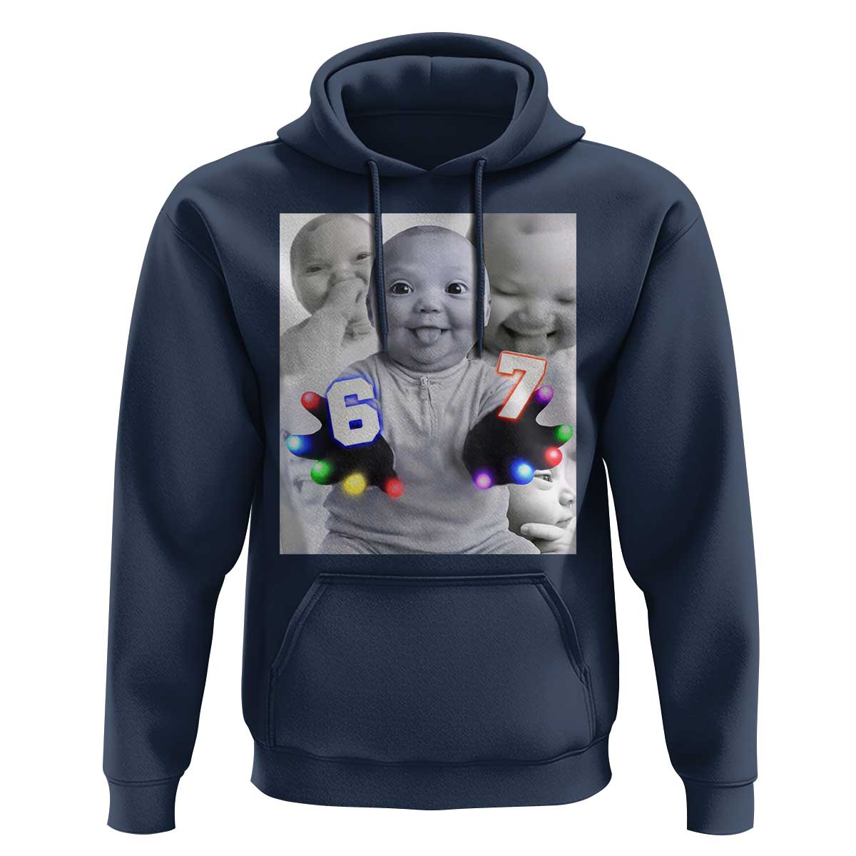 Gloving Niche 67 Ai Baby Meme Hoodie Six Seven Hand Funny Laughing Baby