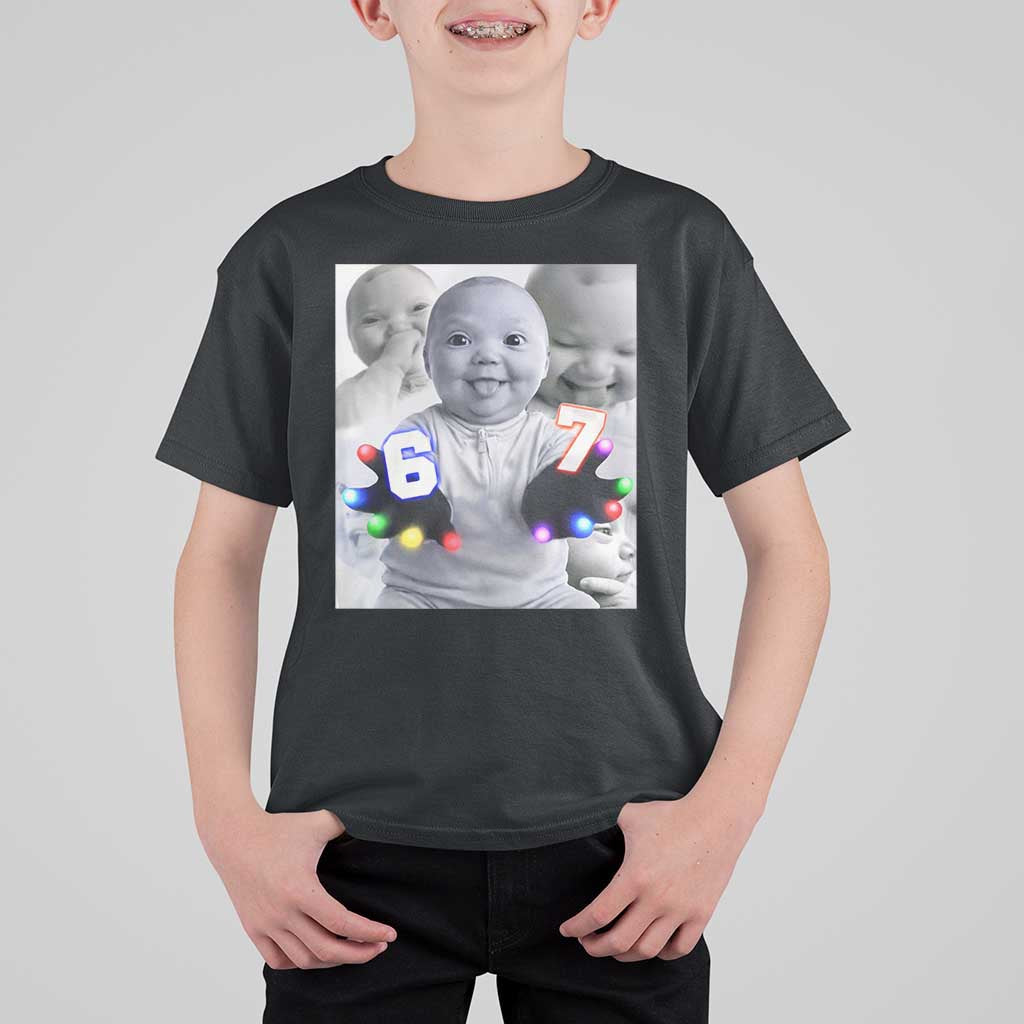 Gloving Niche 67 Ai Baby Meme T Shirt For Kid Six Seven Hand Funny Laughing Baby