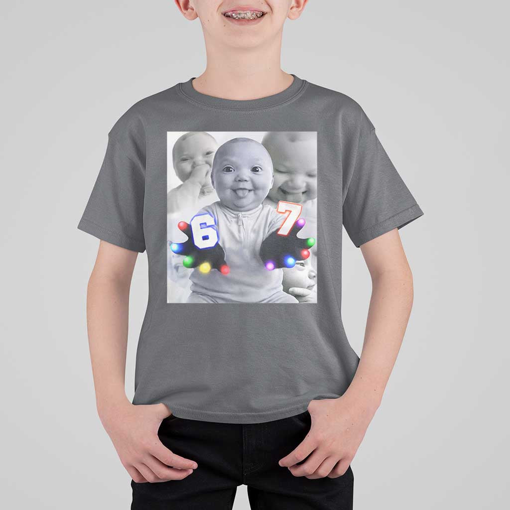 Gloving Niche 67 Ai Baby Meme T Shirt For Kid Six Seven Hand Funny Laughing Baby