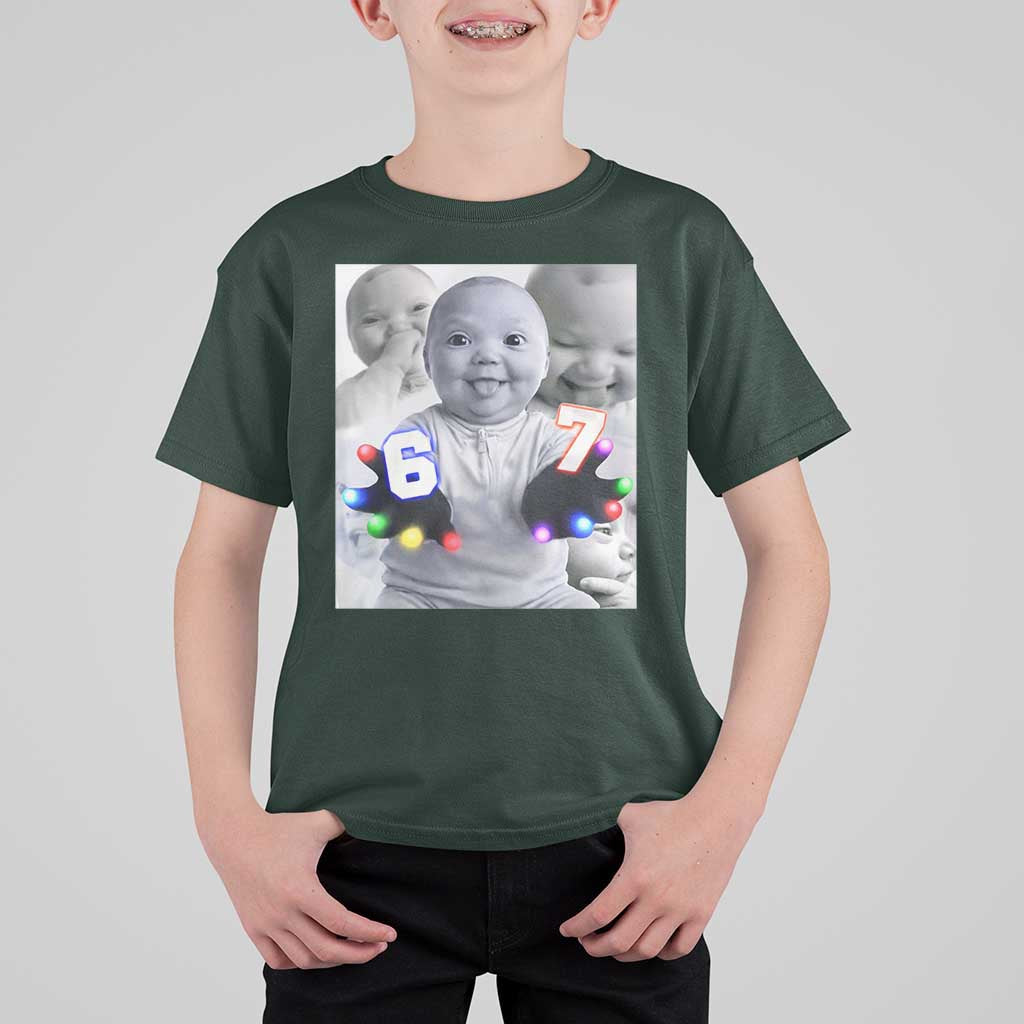 Gloving Niche 67 Ai Baby Meme T Shirt For Kid Six Seven Hand Funny Laughing Baby