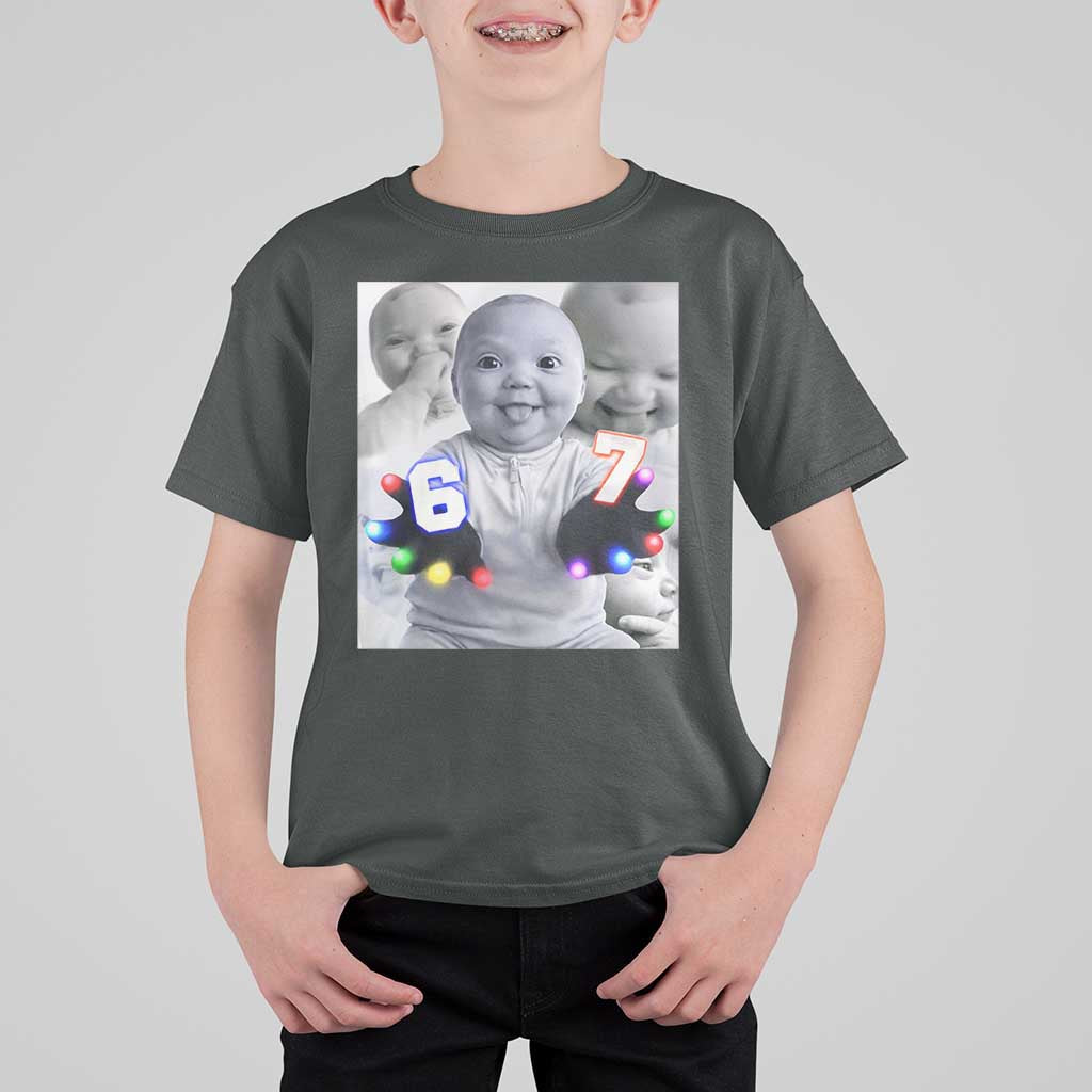Gloving Niche 67 Ai Baby Meme T Shirt For Kid Six Seven Hand Funny Laughing Baby