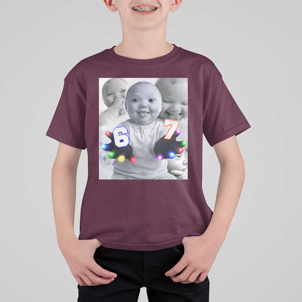 Gloving Niche 67 Ai Baby Meme T Shirt For Kid Six Seven Hand Funny Laughing Baby