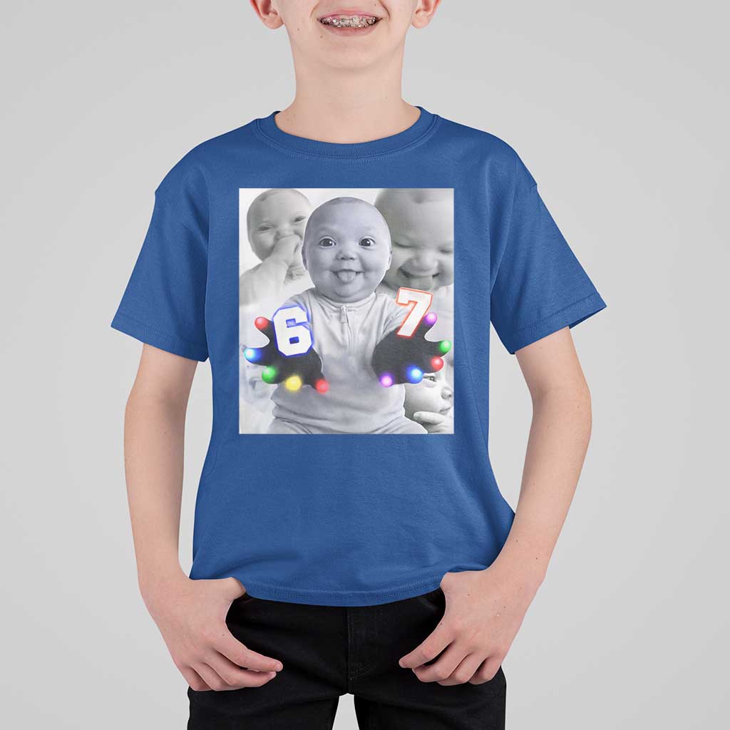 Gloving Niche 67 Ai Baby Meme T Shirt For Kid Six Seven Hand Funny Laughing Baby