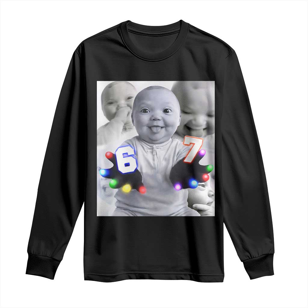 Gloving Niche 67 Ai Baby Meme Long Sleeve Shirt Six Seven Hand Funny Laughing Baby