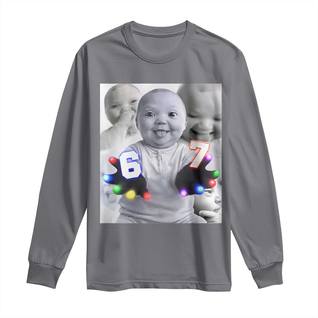 Gloving Niche 67 Ai Baby Meme Long Sleeve Shirt Six Seven Hand Funny Laughing Baby