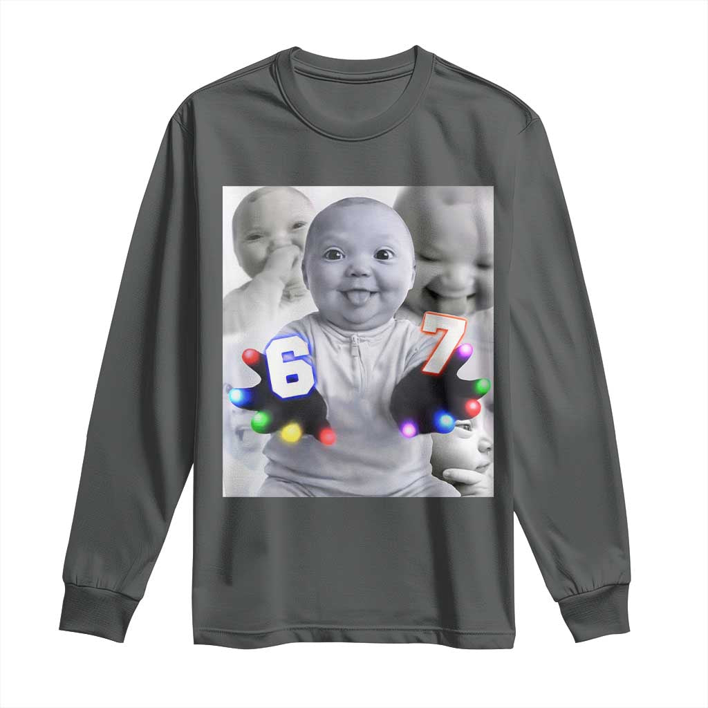 Gloving Niche 67 Ai Baby Meme Long Sleeve Shirt Six Seven Hand Funny Laughing Baby
