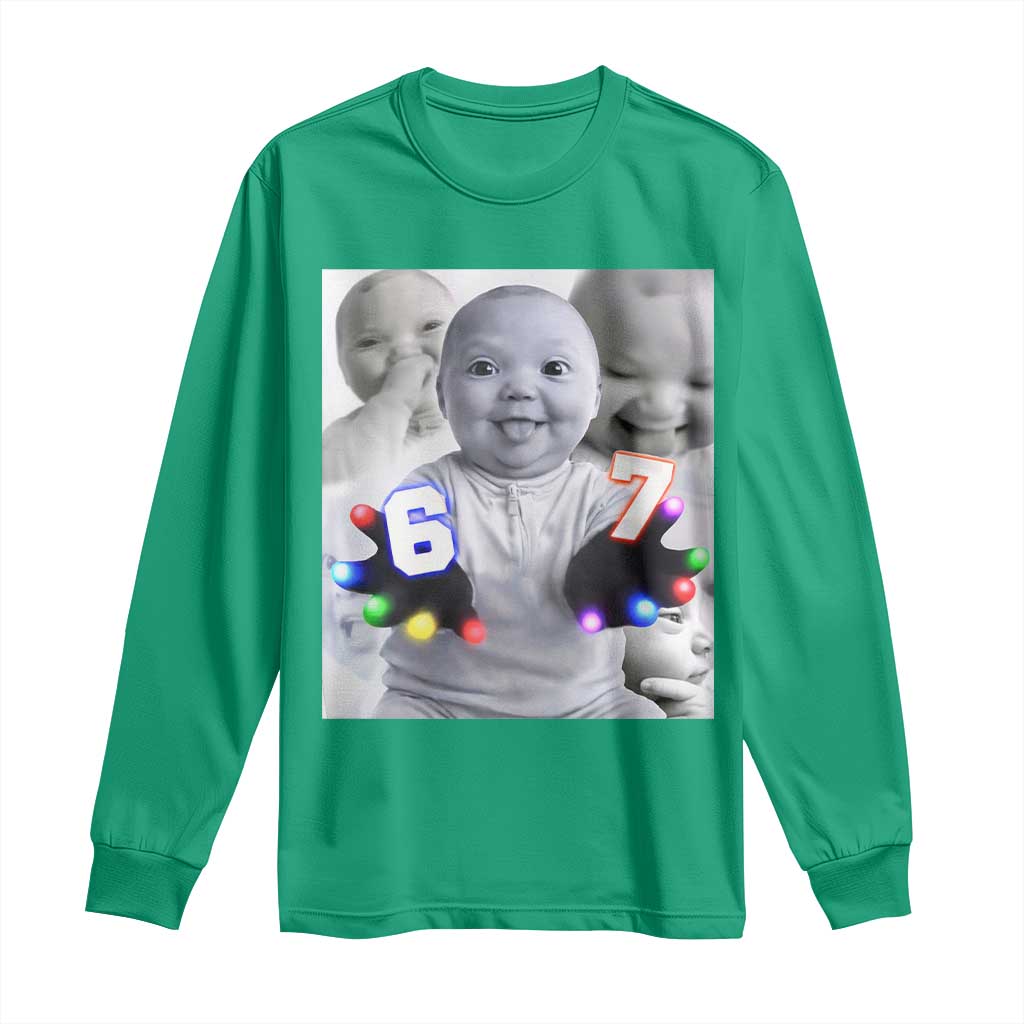 Gloving Niche 67 Ai Baby Meme Long Sleeve Shirt Six Seven Hand Funny Laughing Baby