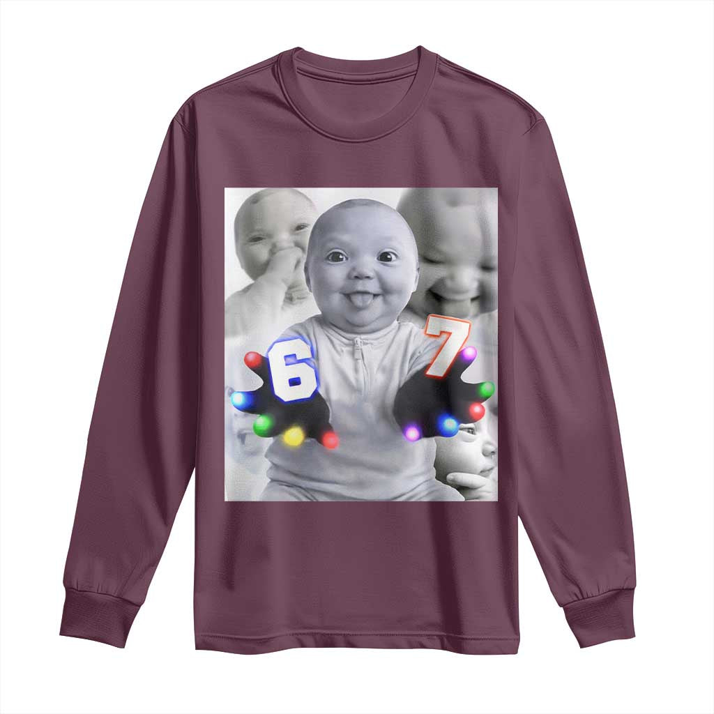 Gloving Niche 67 Ai Baby Meme Long Sleeve Shirt Six Seven Hand Funny Laughing Baby