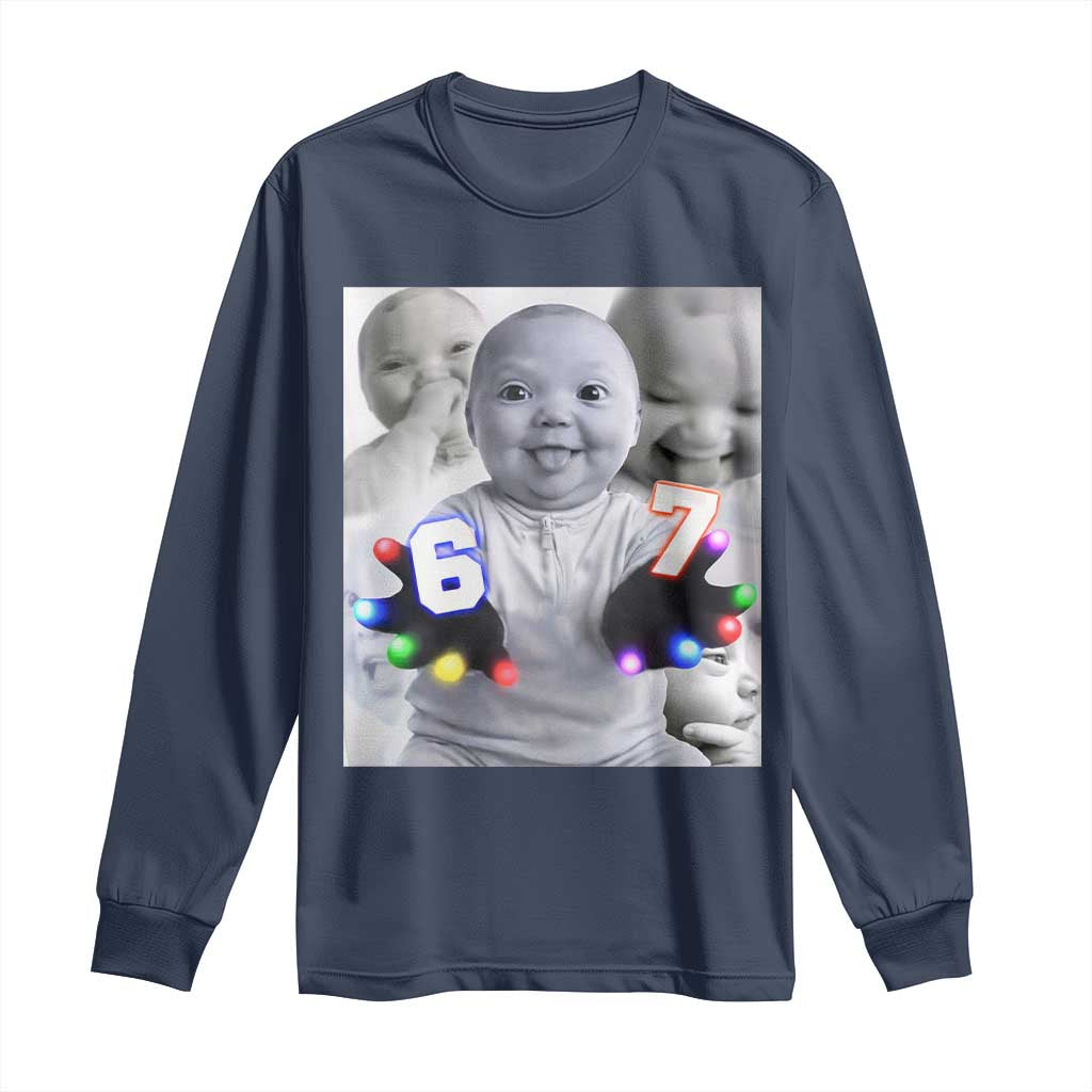 Gloving Niche 67 Ai Baby Meme Long Sleeve Shirt Six Seven Hand Funny Laughing Baby