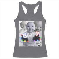 Gloving Niche 67 Ai Baby Meme Racerback Tank Top Six Seven Hand Funny Laughing Baby