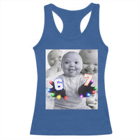 Gloving Niche 67 Ai Baby Meme Racerback Tank Top Six Seven Hand Funny Laughing Baby