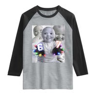 Gloving Niche 67 Ai Baby Meme Raglan Shirt Six Seven Hand Funny Laughing Baby