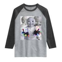 Gloving Niche 67 Ai Baby Meme Raglan Shirt Six Seven Hand Funny Laughing Baby