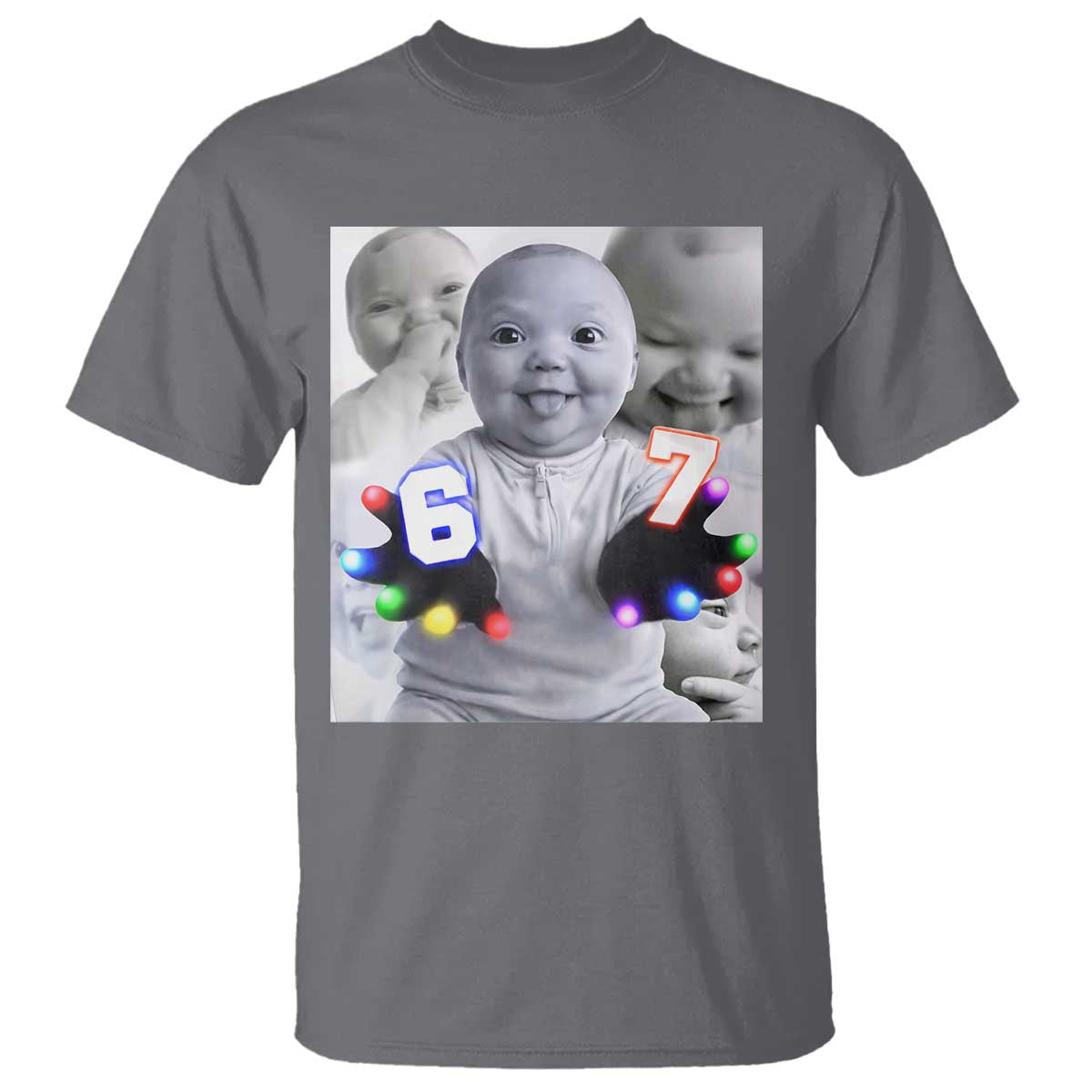 Gloving Niche 67 Ai Baby Meme T Shirt Six Seven Hand Funny Laughing Baby