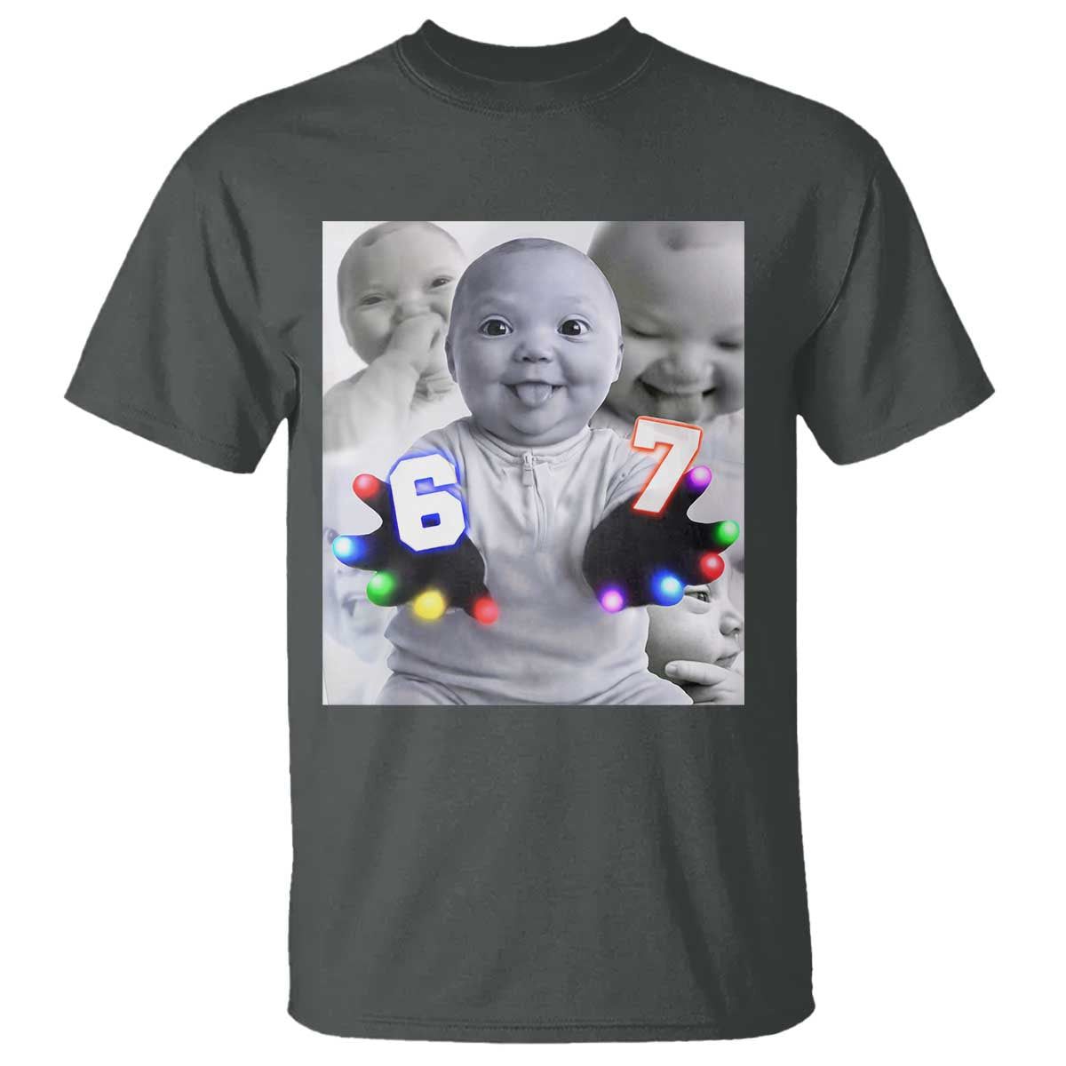 Gloving Niche 67 Ai Baby Meme T Shirt Six Seven Hand Funny Laughing Baby