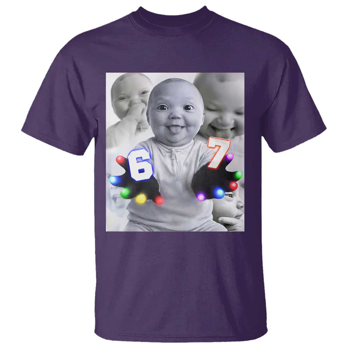 Gloving Niche 67 Ai Baby Meme T Shirt Six Seven Hand Funny Laughing Baby