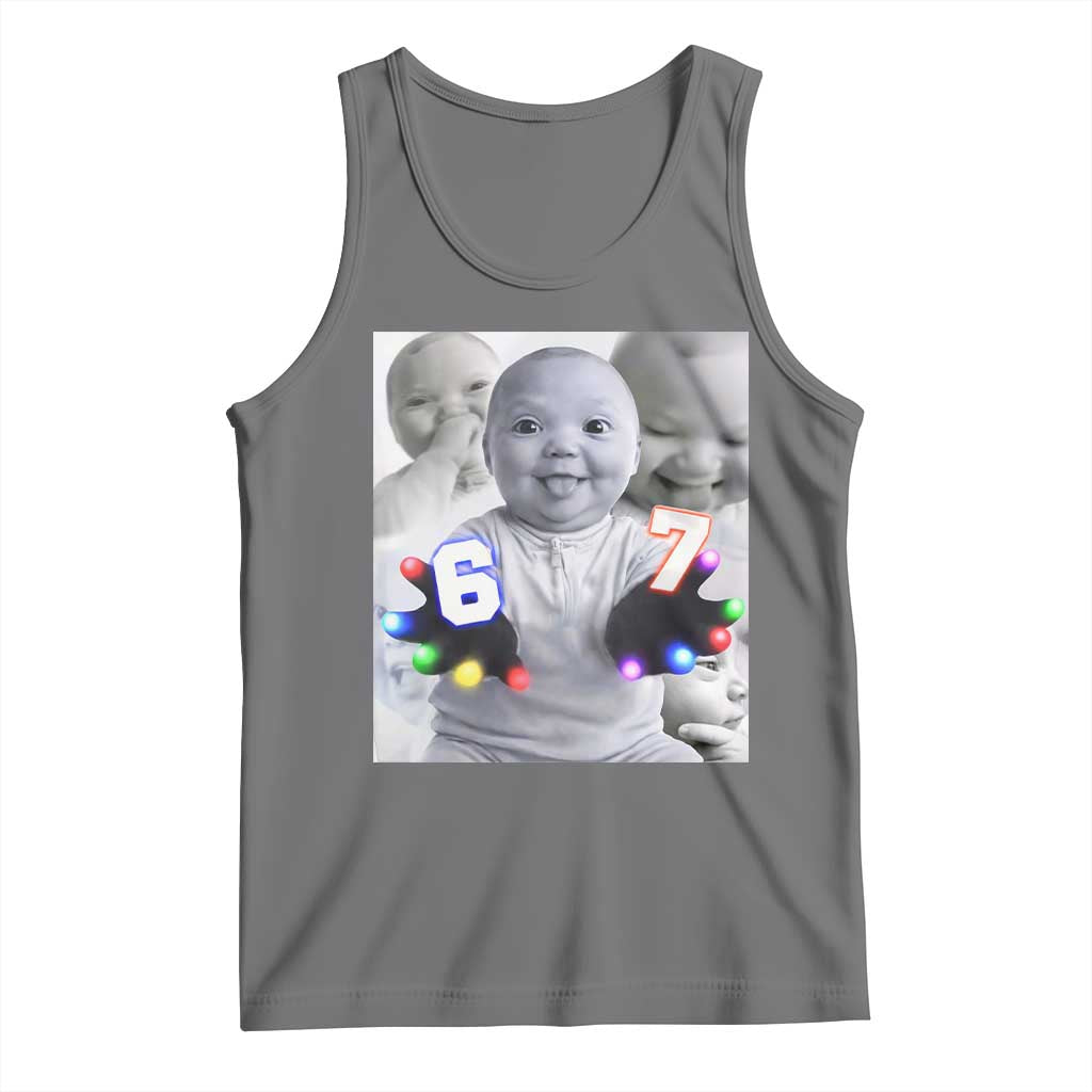 Gloving Niche 67 Ai Baby Meme Tank Top Six Seven Hand Funny Laughing Baby