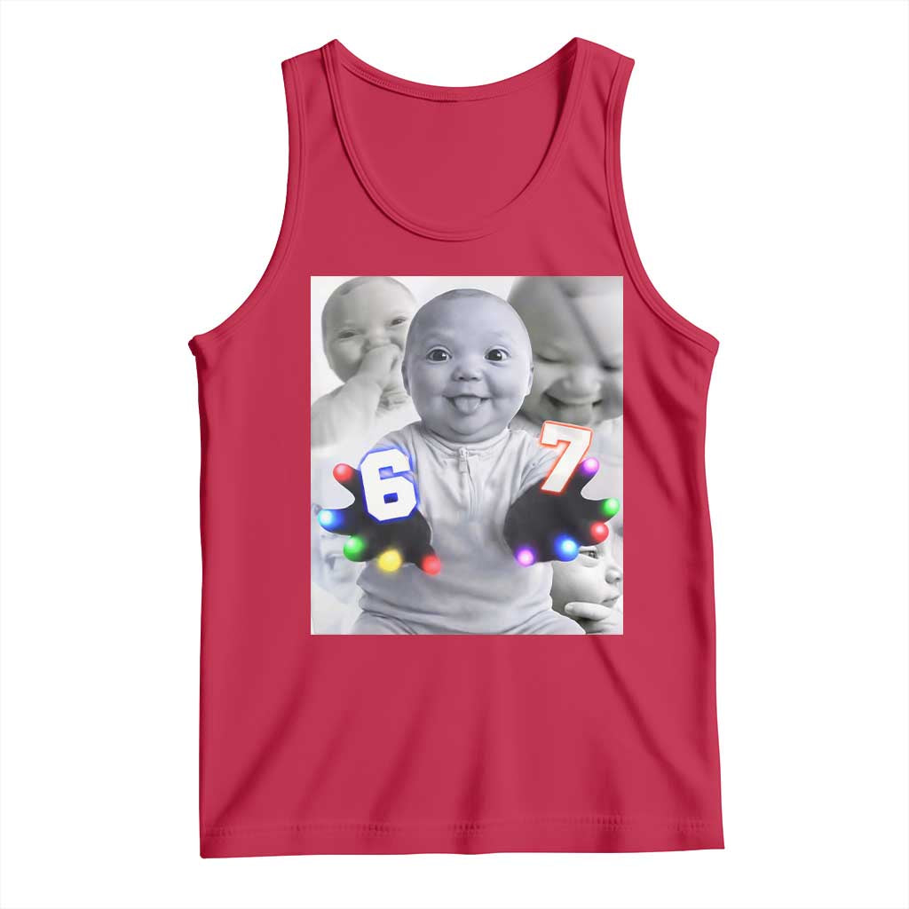 Gloving Niche 67 Ai Baby Meme Tank Top Six Seven Hand Funny Laughing Baby