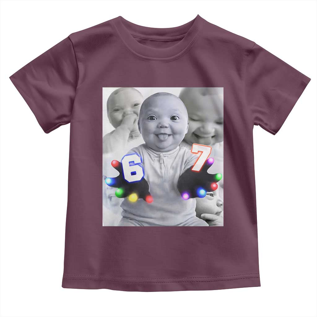 Gloving Niche 67 Ai Baby Meme Toddler T Shirt Six Seven Hand Funny Laughing Baby