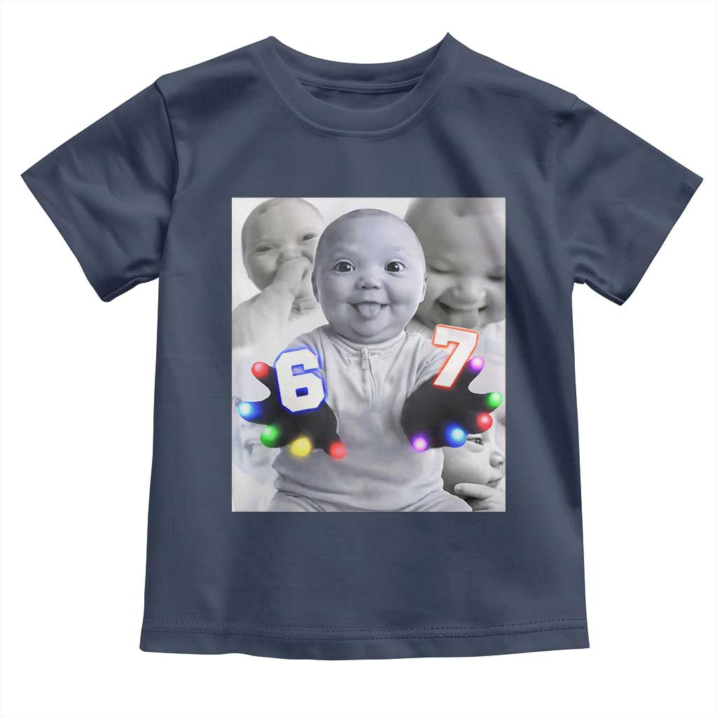 Gloving Niche 67 Ai Baby Meme Toddler T Shirt Six Seven Hand Funny Laughing Baby