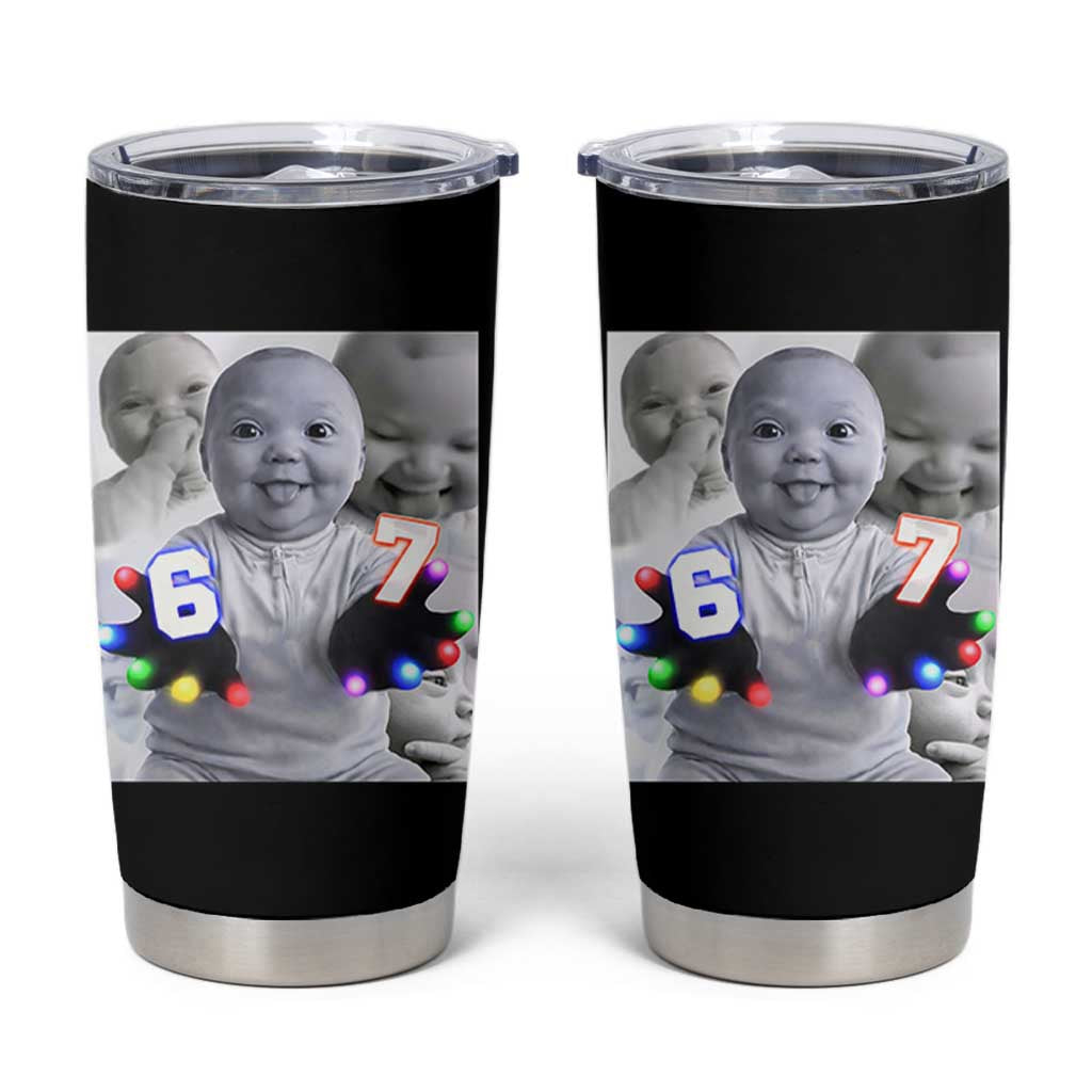 Gloving Niche 67 Ai Baby Meme Tumbler Cup Six Seven Hand Funny Laughing Baby