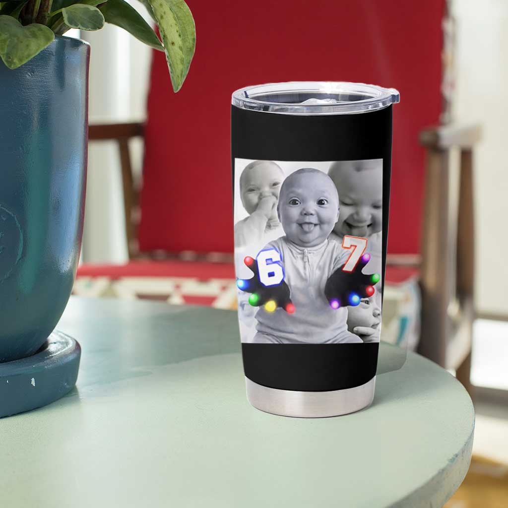 Gloving Niche 67 Ai Baby Meme Tumbler Cup Six Seven Hand Funny Laughing Baby