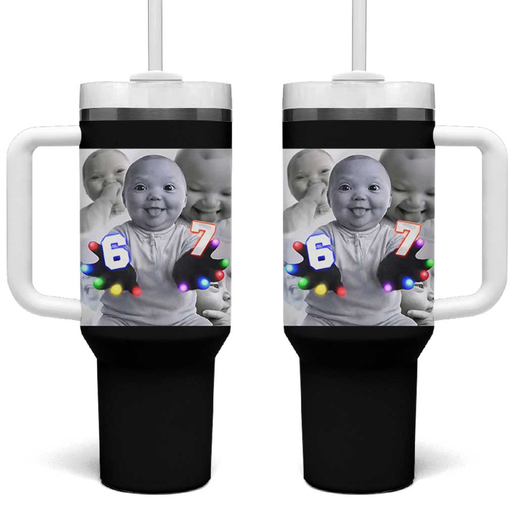 Gloving Niche 67 Ai Baby Meme Tumbler With Handle Six Seven Hand Funny Laughing Baby