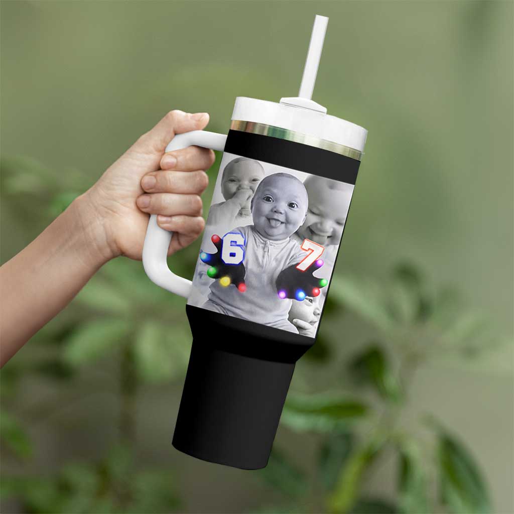 Gloving Niche 67 Ai Baby Meme Tumbler With Handle Six Seven Hand Funny Laughing Baby