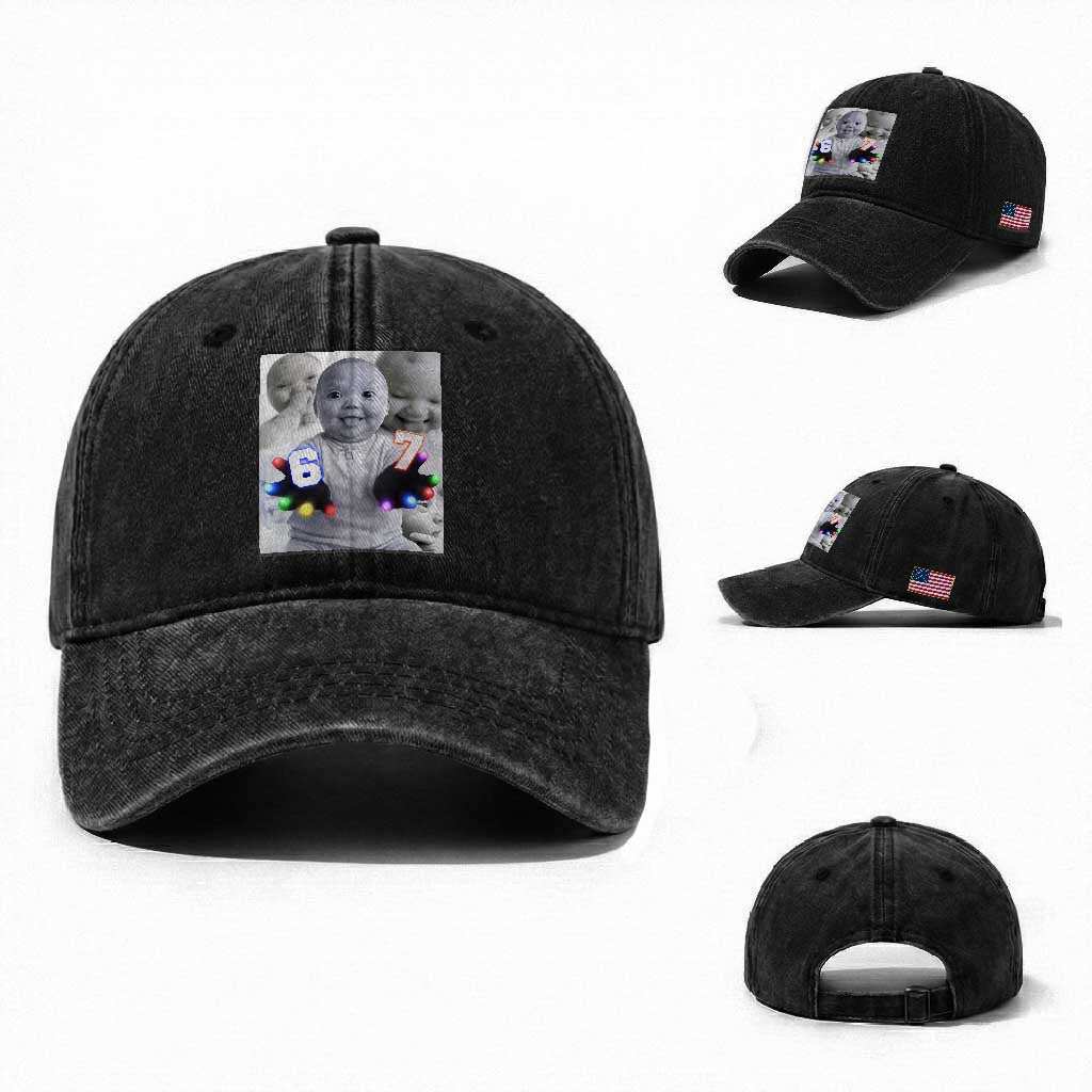 Gloving Niche 67 Ai Baby Meme Washed Cotton Baseball Cap Six Seven Hand Funny Laughing Baby