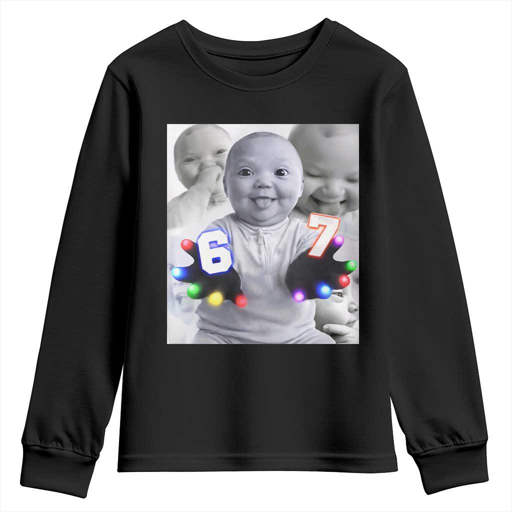 Gloving Niche 67 Ai Baby Meme Youth Sweatshirt Six Seven Hand Funny Laughing Baby
