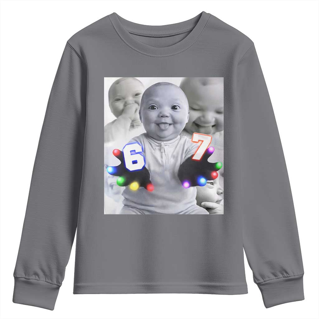 Gloving Niche 67 Ai Baby Meme Youth Sweatshirt Six Seven Hand Funny Laughing Baby