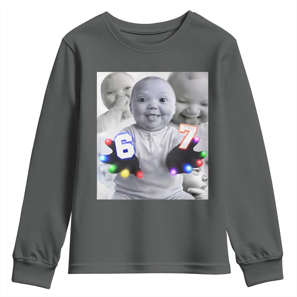 Gloving Niche 67 Ai Baby Meme Youth Sweatshirt Six Seven Hand Funny Laughing Baby