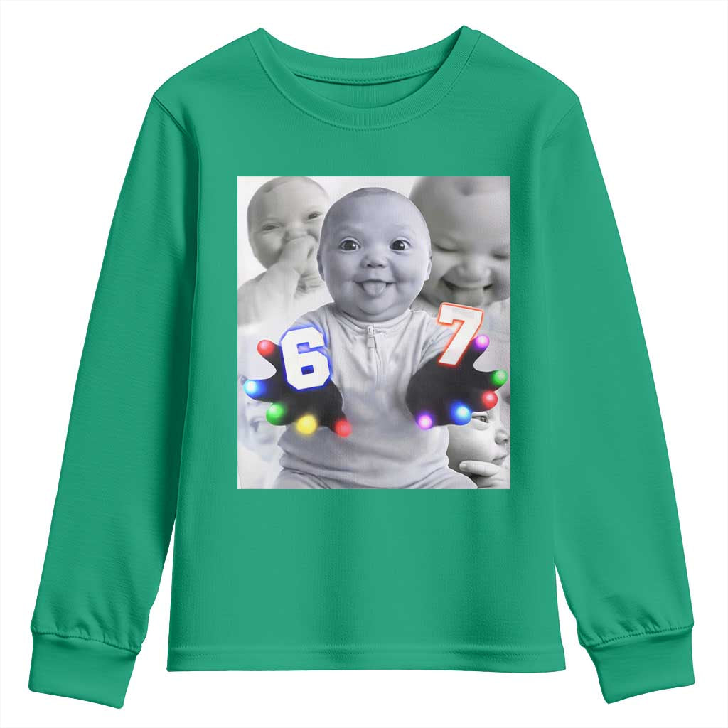 Gloving Niche 67 Ai Baby Meme Youth Sweatshirt Six Seven Hand Funny Laughing Baby
