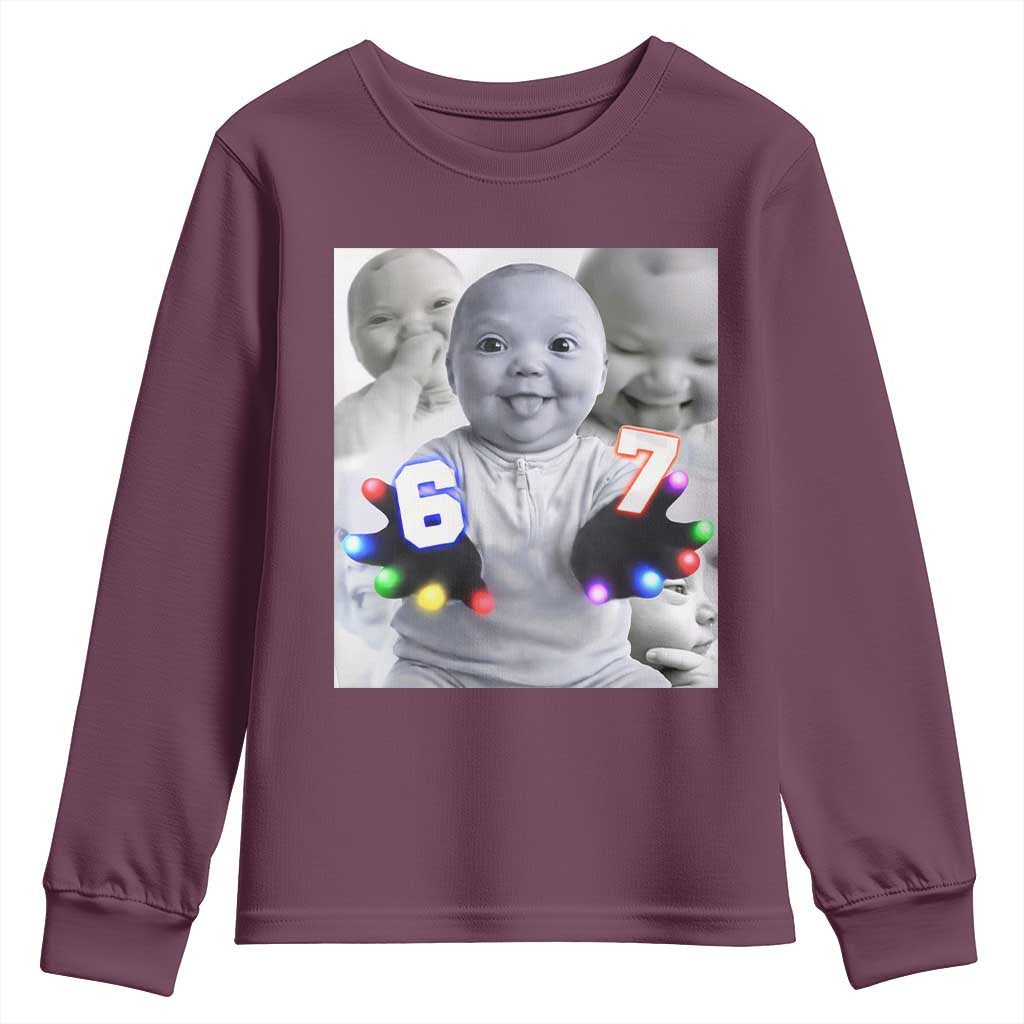 Gloving Niche 67 Ai Baby Meme Youth Sweatshirt Six Seven Hand Funny Laughing Baby
