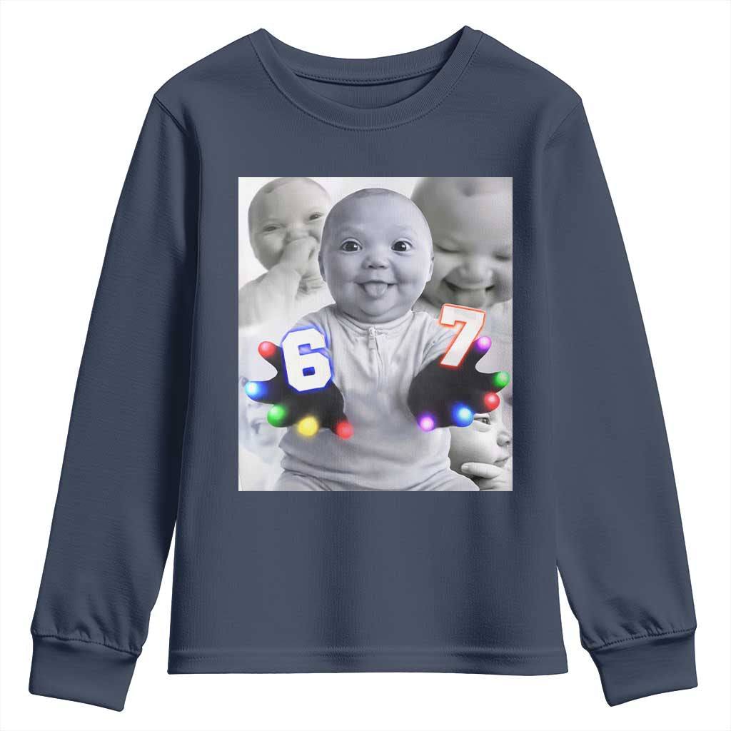 Gloving Niche 67 Ai Baby Meme Youth Sweatshirt Six Seven Hand Funny Laughing Baby