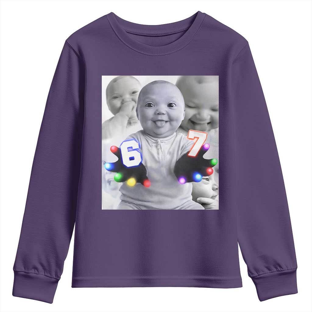Gloving Niche 67 Ai Baby Meme Youth Sweatshirt Six Seven Hand Funny Laughing Baby