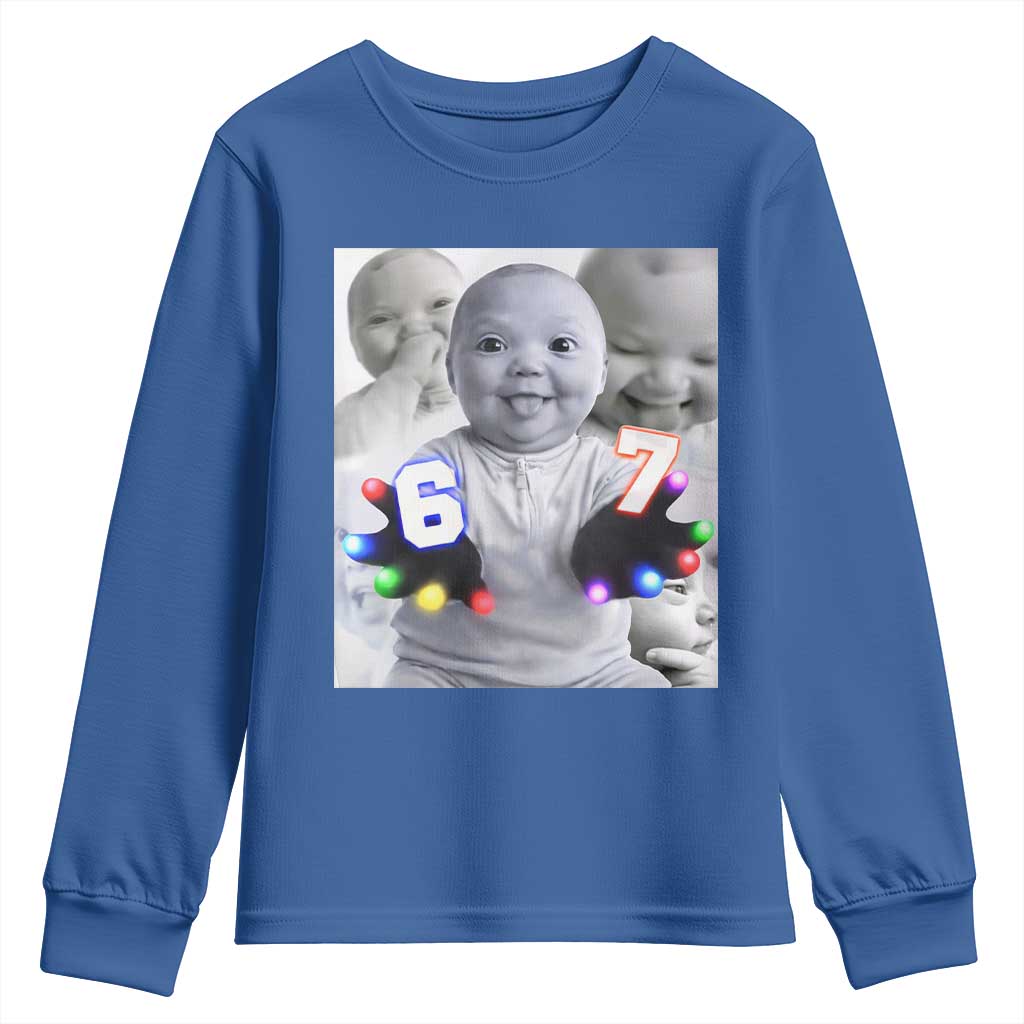 Gloving Niche 67 Ai Baby Meme Youth Sweatshirt Six Seven Hand Funny Laughing Baby