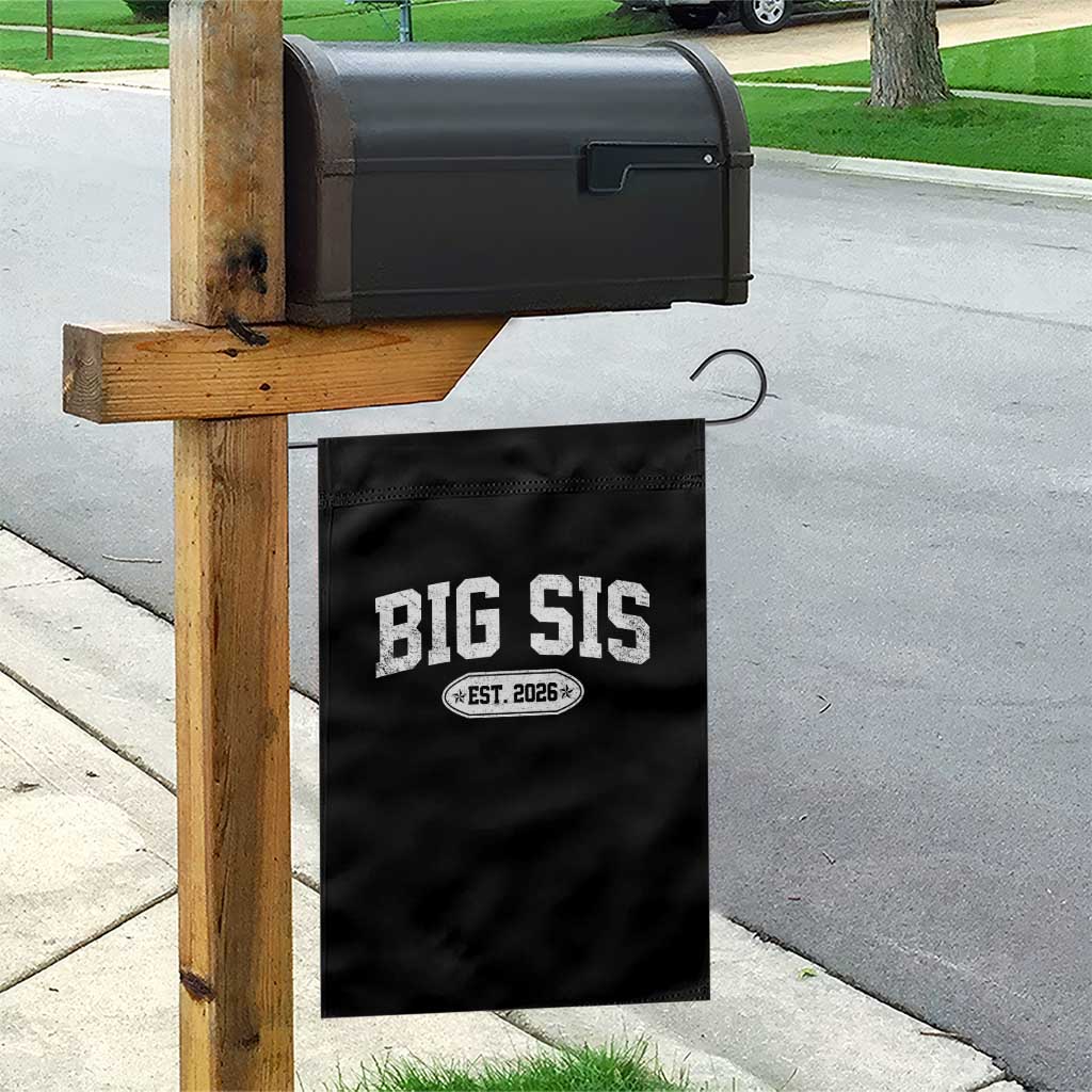 Big Sis Est 2026 Garden Flag Big Sister Baby Announcement