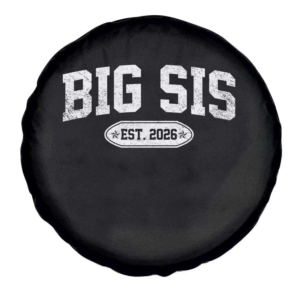 Big Sis Est 2026 Spare Tire Cover Big Sister Baby Announcement