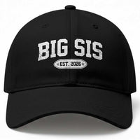 Big Sis Est 2026 Baseball Cap Big Sister Baby Announcement