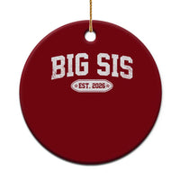 Big Sis Est 2026 Ceramic Ornament Big Sister Baby Announcement