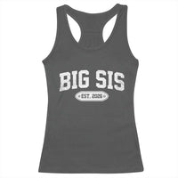 Big Sis Est 2026 Racerback Tank Top Big Sister Baby Announcement