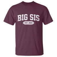 Big Sis Est 2026 T Shirt Big Sister Baby Announcement