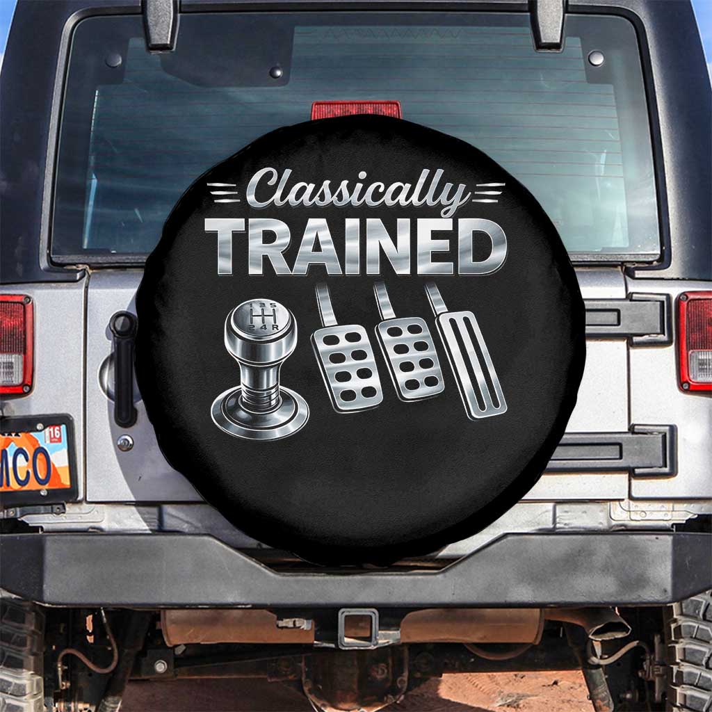 Classically Trained Spare Tire Cover Dimmer Manual Transmission Car Humor Pedals Driving