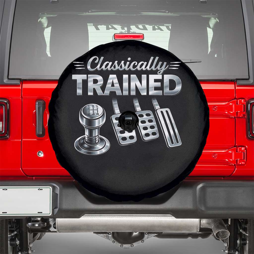 Classically Trained Spare Tire Cover Dimmer Manual Transmission Car Humor Pedals Driving