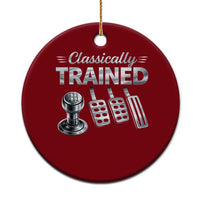 Classically Trained Ceramic Ornament Dimmer Manual Transmission Car Humor Pedals Driving